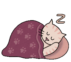 Tired Cat Sticker