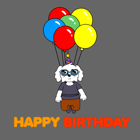 Birthday Balloon GIF by BoDoggos