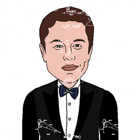 Think Elon Musk Sticker by The Order of the Egonauts