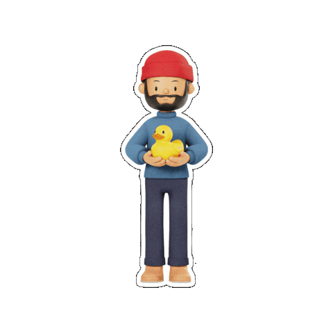 Rubber Duck Love Sticker