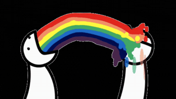 heidineko rainbow people GIF