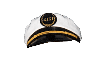 Hat Captain Sticker by Kiki On The River