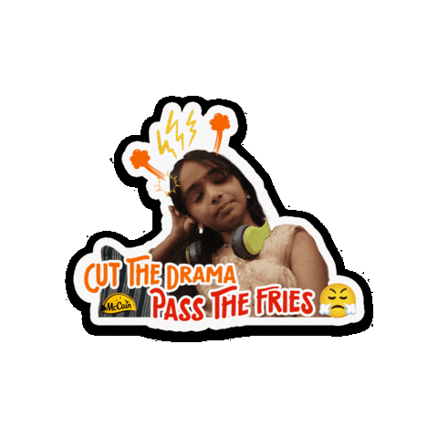 No Drama Expression Sticker by McCain Foods India