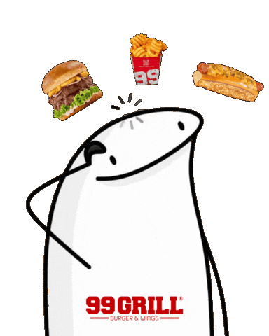 Hot Dog Burger Sticker by 99-Grill