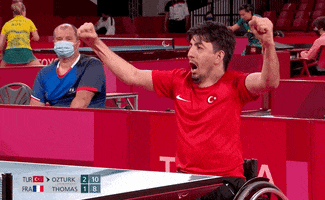 Celebrate Table Tennis GIF by International Paralympic Committee