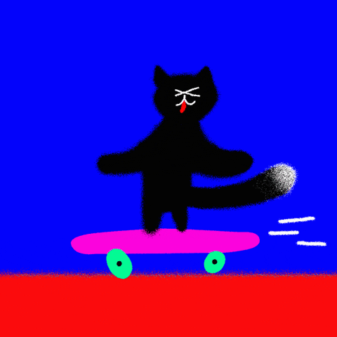 Black Cat GIF by Zita Nagy