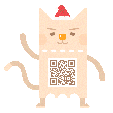 Cat Christmas Sticker by ACCUPASS